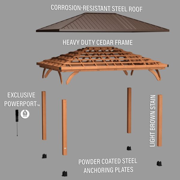 Backyard Discovery 16×12 Barrington Gazebo - Image 14