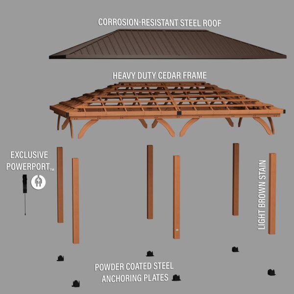 Backyard Discovery 20×12 Barrington Gazebo/Carport - Image 13