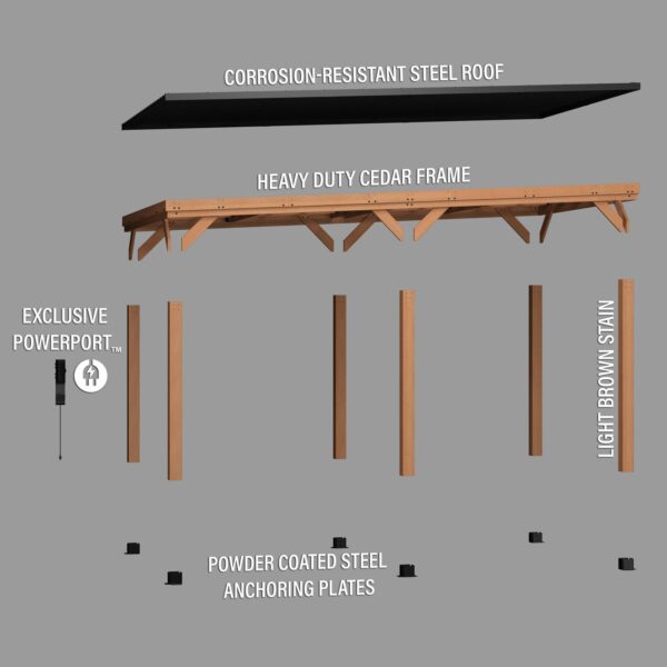 Backyard Discovery 20×12 Kingsport Carport - Image 14