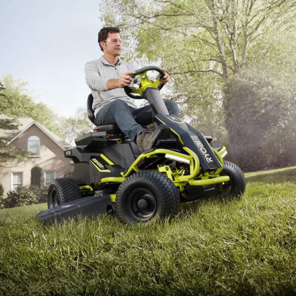 RYOBI 38 in. 100 Ah Battery Electric Rear Engine Riding Lawn Mower - Image 5