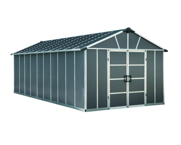 Palram – Canopia | Yukon 11×21 Storage Shed, Gray 11′ x 21′