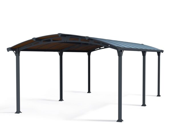 Palram – Canopia Arcadia 6400 Carport – 12′ x 21′ – Bronze/Gray 12′ x 21′