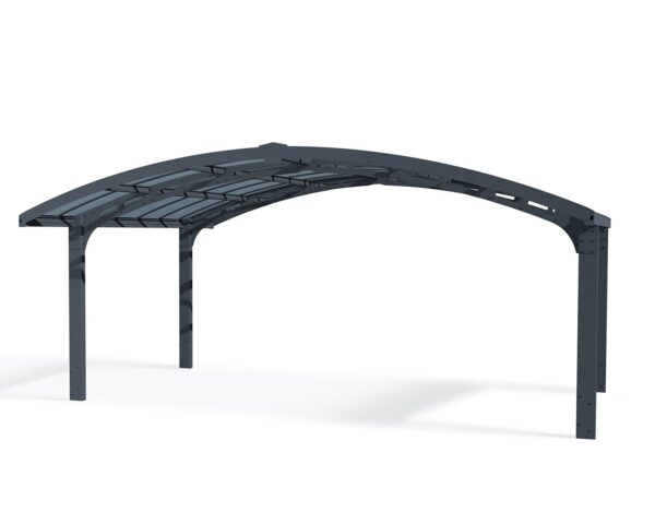 Palram – Canopia Arizona Breeze Double Carport – 19′ x 16′ x 9′ – Gray/Bronze