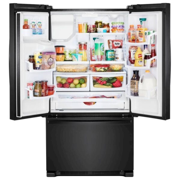 Whirlpool – 24.7 Cu. Ft. French Door Refrigerator – Black - Image 3