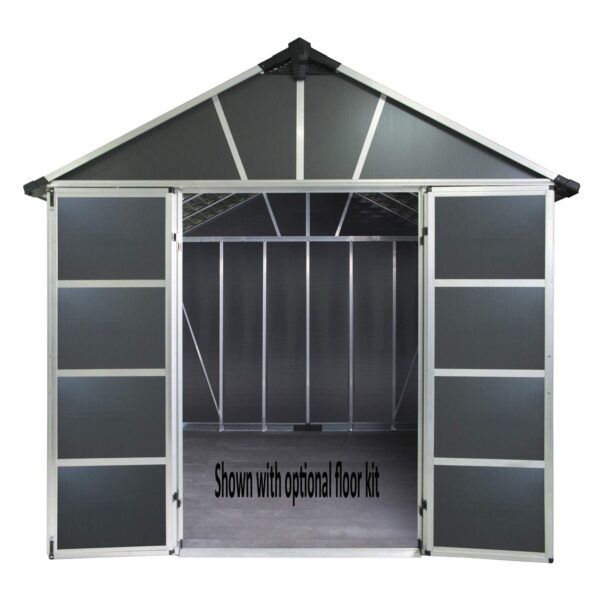 Palram – Canopia | Yukon 11×17 Storage Shed, Gray 11′ x 17′ - Image 8