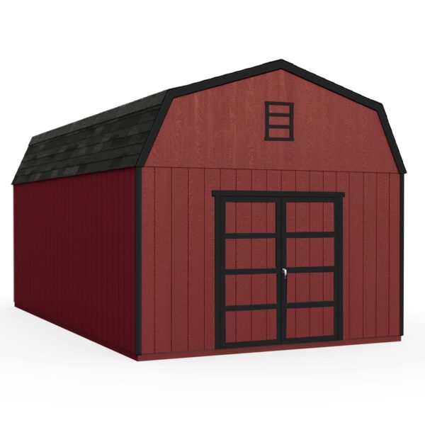 Handy Home Products Hudson 12×20 Do-it-Yourself Wooden Storage Shed with Floor Brown - Image 3