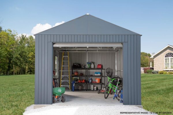 SOJAG GRC1215 Everest Wind & Snow Rated Steel Garage – 12 ft. x 15 ft. x 10 ft. Charcoal 12′ x 15′ - Image 8
