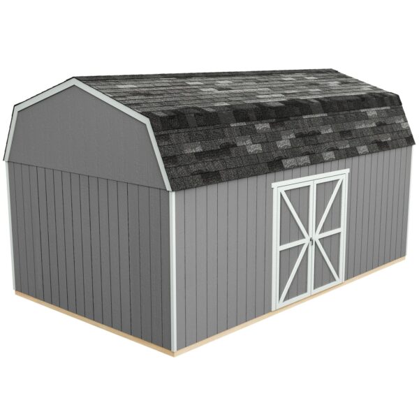 Handy Home Products Hudson 12×20 Do-it-Yourself Wooden Storage Shed with Floor Brown - Image 5