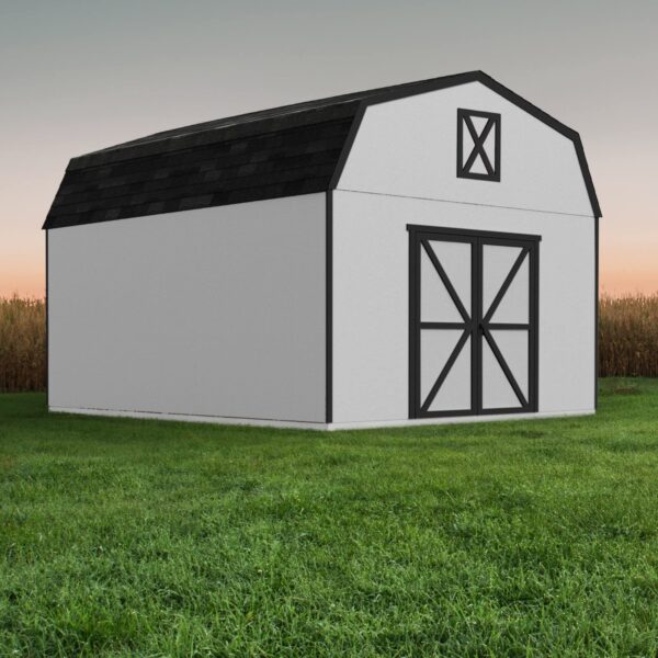 Handy Home Products Hudson 12×20 Do-it-Yourself Wooden Storage Shed with Floor Brown