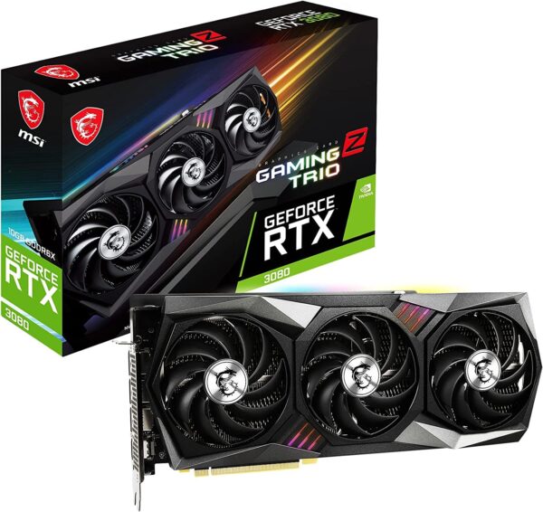 MSI GeForce RTX 3080 GAMING Z TRIO 12G LHR Gaming Graphics Card – 12GB GDDR6X