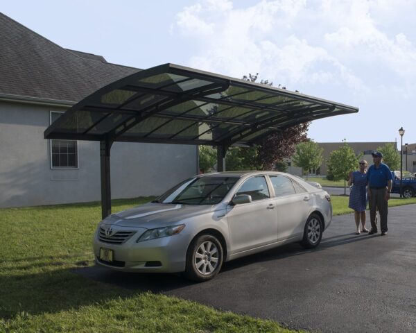 Palram – Canopia Arizona Breeze 5000 Carport – 10′ x 16′ x 9′ – Gray/Bronze - Image 2