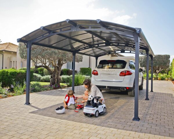 Palram – Canopia Arcadia 6400 Carport – 12′ x 21′ – Bronze/Gray 12′ x 21′ - Image 4