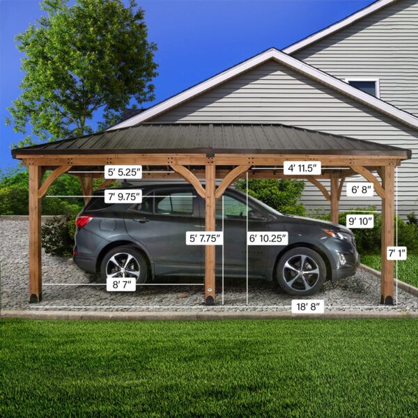 Backyard Discovery 20×12 Barrington Gazebo/Carport - Image 4