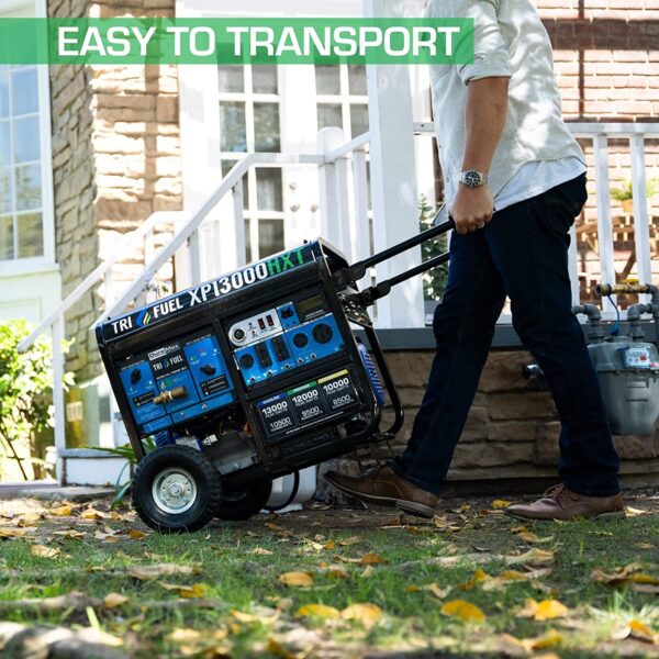 DuroMax XP13000HXT 13,000-Watt 500cc Tri Fuel Gas Propane Natural Gas Portable Generator with CO Alert - Image 10