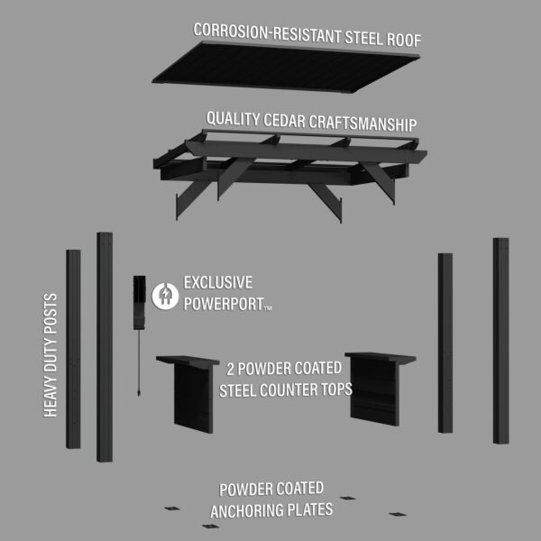 Backyard Discovery Rockport Steel Grill Gazebo - Image 14