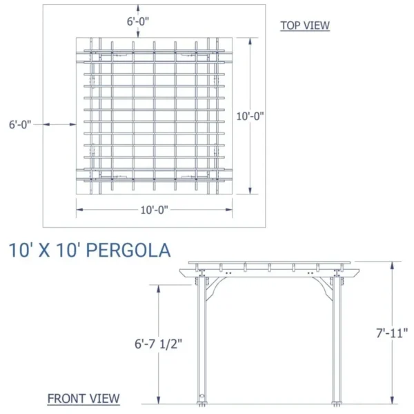 10 x 10 Pergola - Image 4