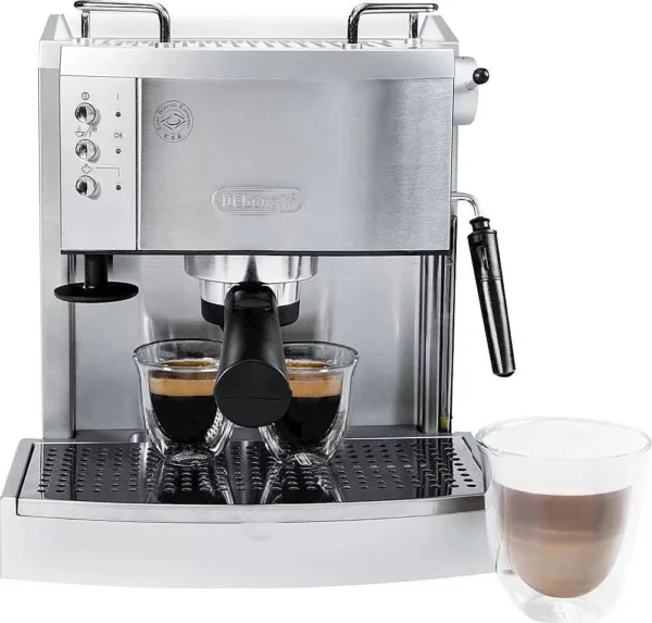 De’Longhi – Espresso Machine with 15 bars of pressure, Milk Frother and removable water tank – Stainless Steel - Image 5