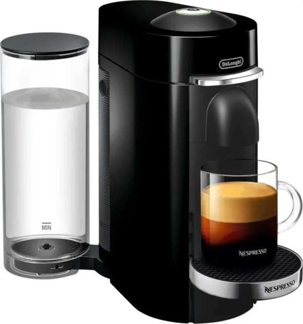 De’Longhi – Nespresso Vertuo Plus Deluxe Coffee and Espresso Maker by De’Longhi, Piano Black with Aeroccino Milk Frother – Piano Black - Image 4