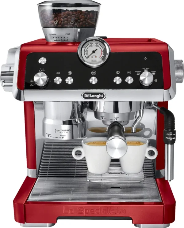 De’Longhi – La Specialista Prestigio Espresso Machine with Active Temperature Control and Dual Heating System – Red - Image 2