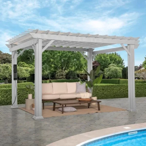 Backyard Discovery 16 ft. x 12 ft. Steel Traditional Pergola - Image 4