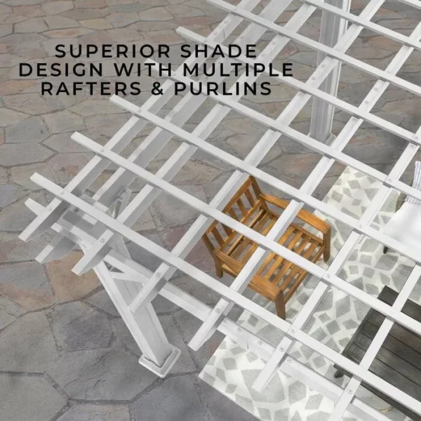 Backyard Discovery 16 ft. x 12 ft. Steel Traditional Pergola - Image 7