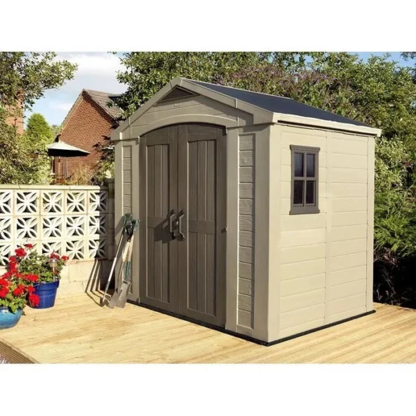 Factor 8 ft. W x 6 ft. D Plastic Storage Shed - Image 2