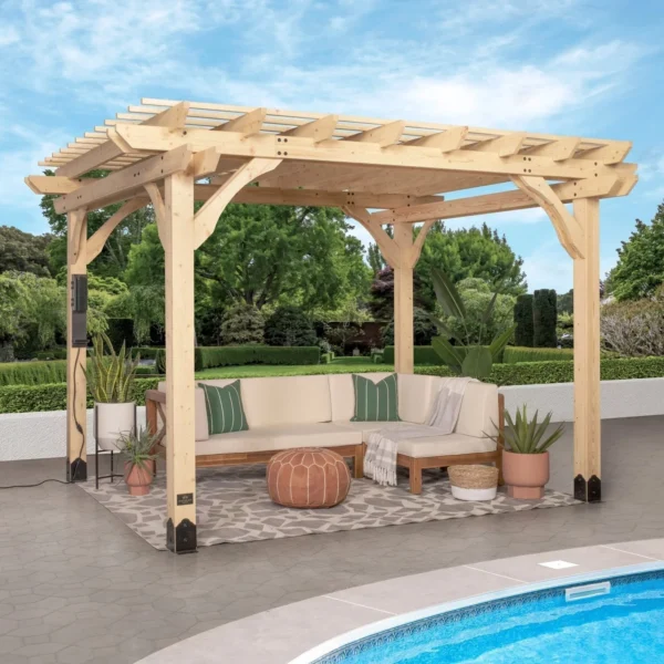 12×10 Fairhaven Pergola Natural - Image 4