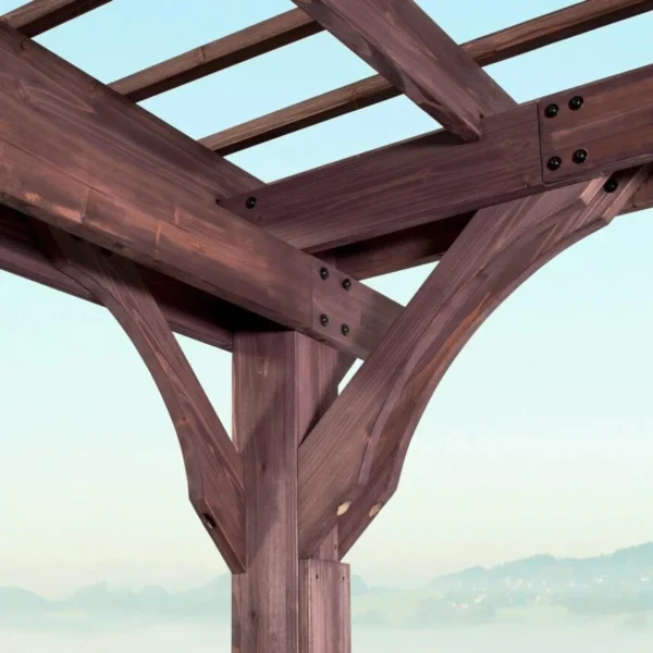 14×10 Somerville Pergola – Walnut Stain - Image 3