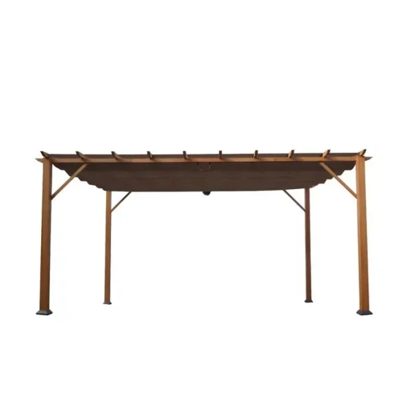 Verona 16 Ft. W x 11 Ft. D Aluminum Pergola with Canopy - Image 4