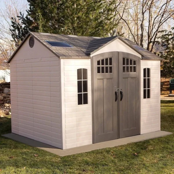 Lifetime 10ft x 8ft Outdoor Storage Shed with Carriage Doors - Image 2